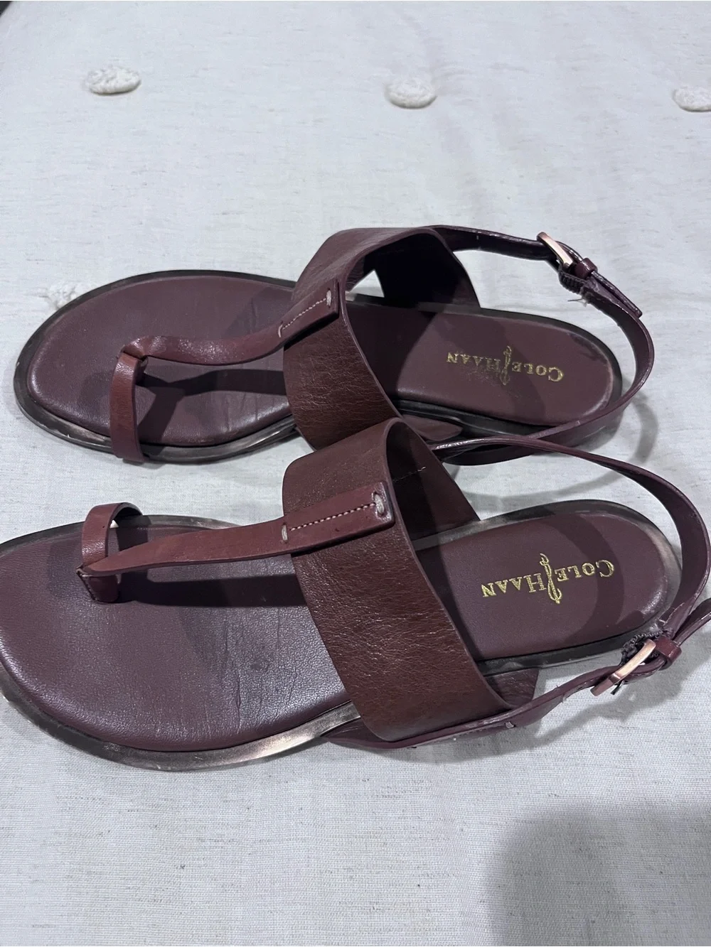 Cole Haan Brown Toe Thong Sandals-Size 6.5